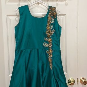 Green Anarkali Indian Dress